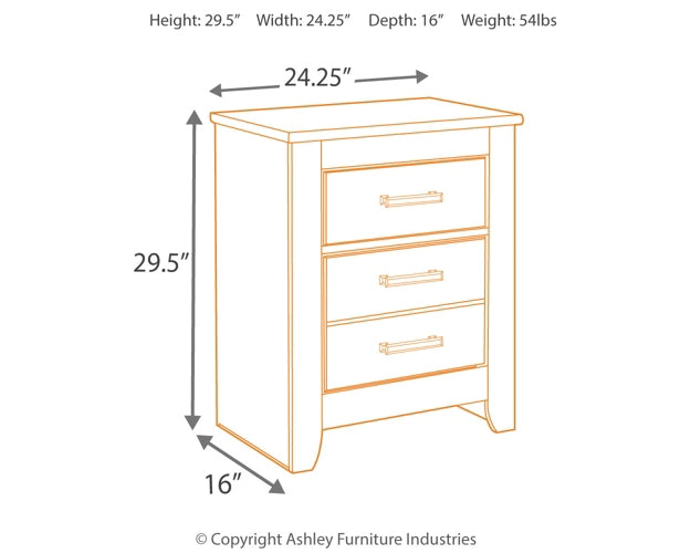 Brinxton Full Panel Bed with Nightstand