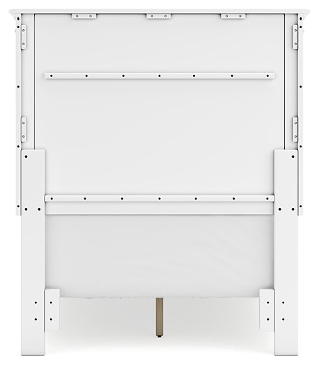 Fortman Twin Panel Bed with Mirrored Dresser and 2 Nightstands