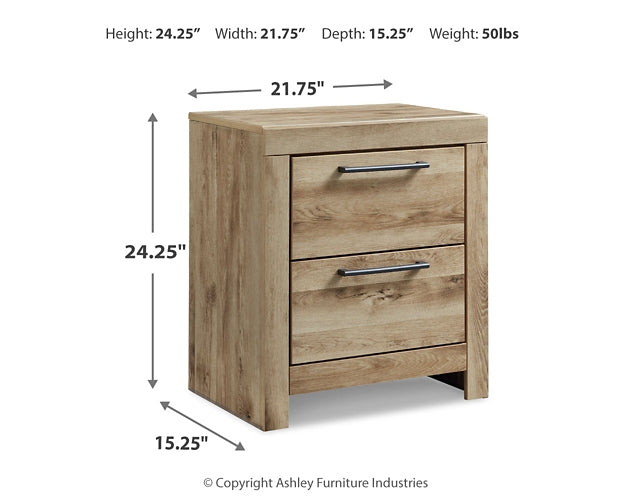 Hyanna Queen Panel Bed with Storage with Mirrored Dresser, Chest and Nightstand