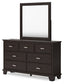 Covetown Twin Panel Bed with Mirrored Dresser