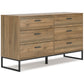 Deanlow Twin Panel Headboard with Dresser and Nightstand