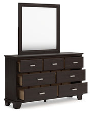 Load image into Gallery viewer, Covetown Twin Panel Bed with Mirrored Dresser and 2 Nightstands
