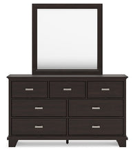 Load image into Gallery viewer, Covetown Twin Panel Bed with Mirrored Dresser and Chest
