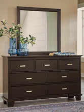 Load image into Gallery viewer, Covetown Full Panel Bed with Mirrored Dresser, Chest and Nightstand
