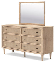 Load image into Gallery viewer, Cielden Full Upholstered Panel Bed with Mirrored Dresser and 2 Nightstands
