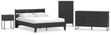 Load image into Gallery viewer, Socalle Queen Panel Platform Bed with Dresser, Chest and Nightstand
