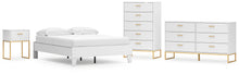 Load image into Gallery viewer, Socalle Full Platform Bed with Dresser and Nightstand
