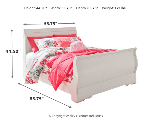 Anarasia  Sleigh Bed