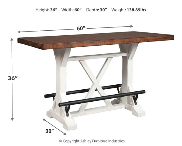 Valebeck RECT Dining Room Counter Table