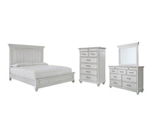 Load image into Gallery viewer, Kanwyn Queen Panel Bed with Mirrored Dresser and Chest
