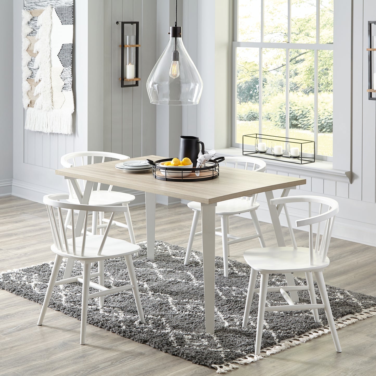 Grannen Dining Table and 4 Chairs