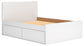 Onita  Panel Platform Bed With 1 Side Storage